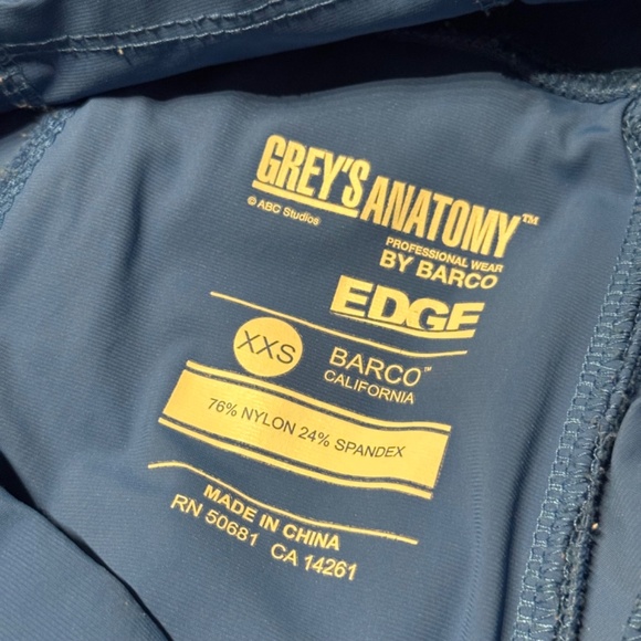 Grey’s Anatomy Scrub Top & Bottom Set - Women’s Extra-Extra Small (XXS) - Blue - Picture 5 of 9